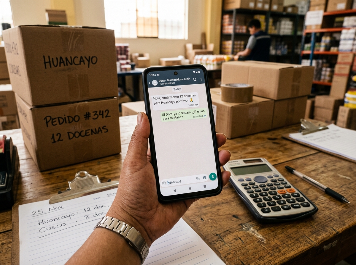 Paso 1: Registro de Orden en Web o WhatsApp